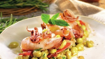 BABY BEANS SAUTEED WITH IBERIAN HAM